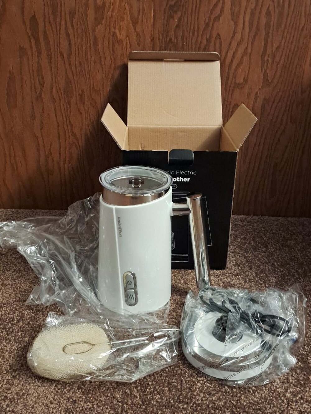 New in Box HadinEEon Automatic Electric Milk Frother, specifically model N11. - Picture 5 of 7